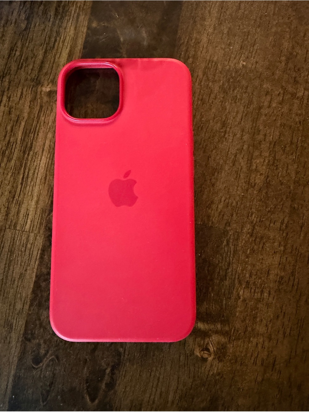 Apple Silicone iPhone Case in Bright Red